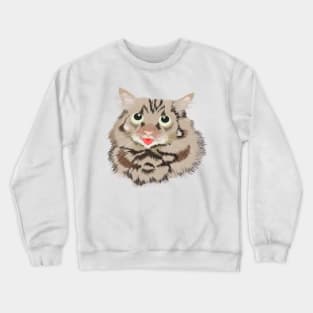 Norwegian Forest cat Blep cute Crewneck Sweatshirt